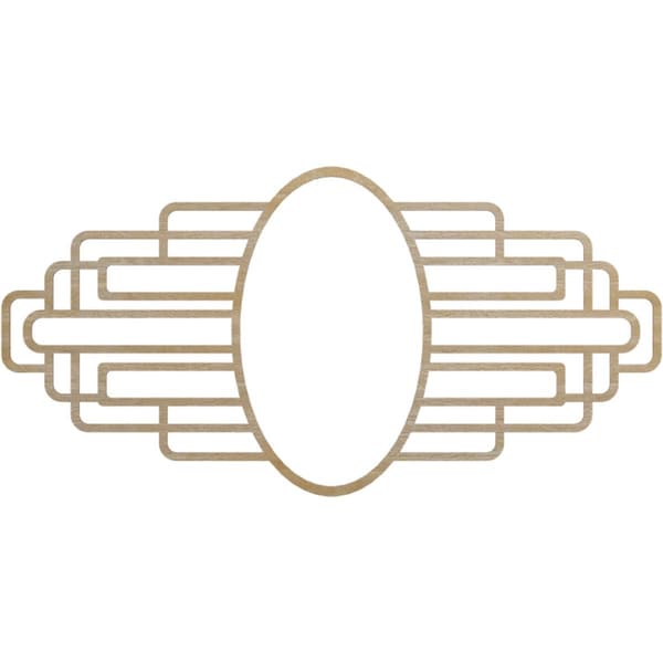 Ekena Millwork Elizabeth Wood Fretwork Pierced Ceiling Medallion, Hickory, 40"W x 20"H x 11"IW x 19"IH x 3/8"T CMWP40X20X0375EBHI - main
